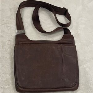 Tumi Brown Leather Saddle Bag